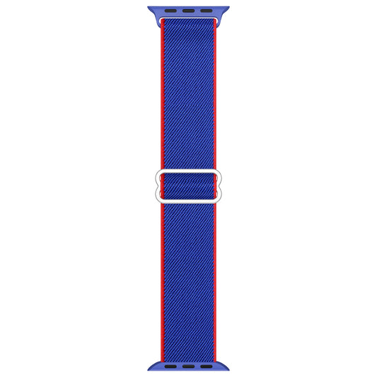 Apple watch replacement strap nylon Blue Red Trim