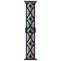 Apple watch replacement strap nylon Geometric Multi Color Black Trim